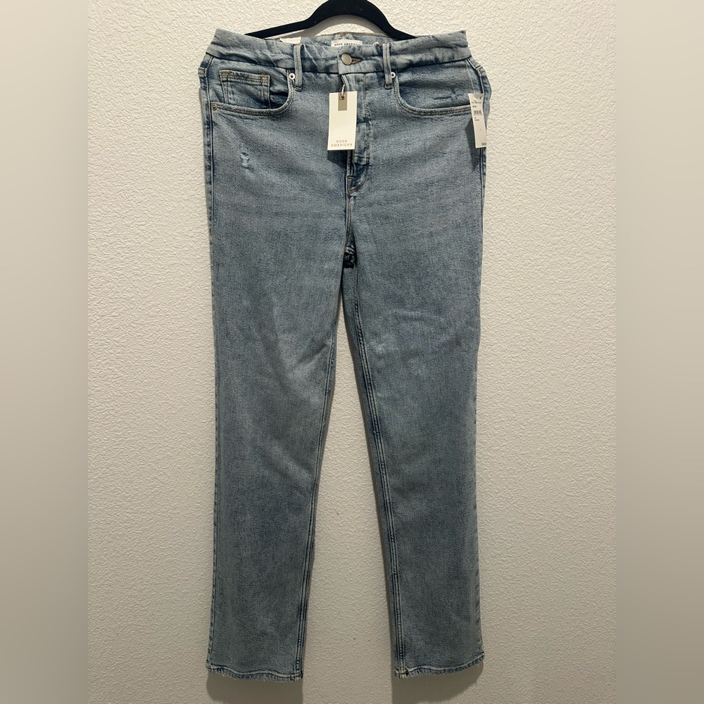 Good American Women's Good Fit Straight Leg Jeans - Light Blue